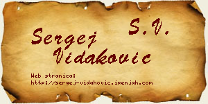 Sergej Vidaković vizit kartica